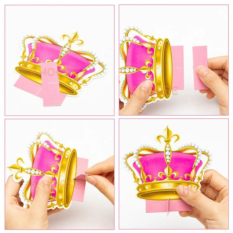 12Pcs Prince or Princess Gender Reveal Honeycomb Balls Royal Pink or Blue Table Topper Royal Gender Reveal Party Decor