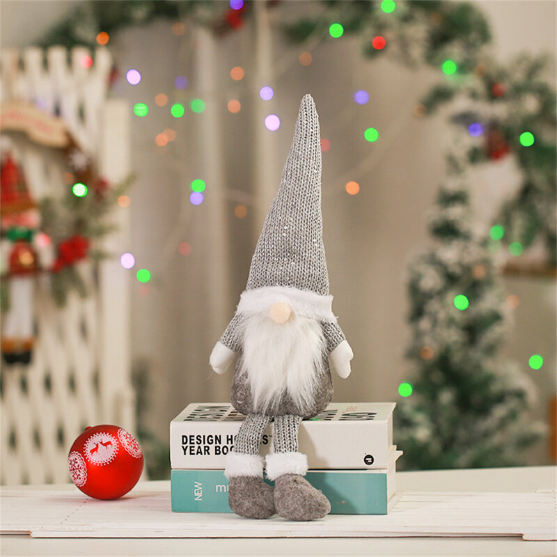 Gnome Natal Boneka Tanpa Wajah Liontin Santa Claus Festivel Dekorasi Rumah Nordic Natal Tahun Baru Ornamen Xmas Navidad Set Hal-hal untuk Natal Elf Angka Natal Boneka Dekorasi Kerajinan