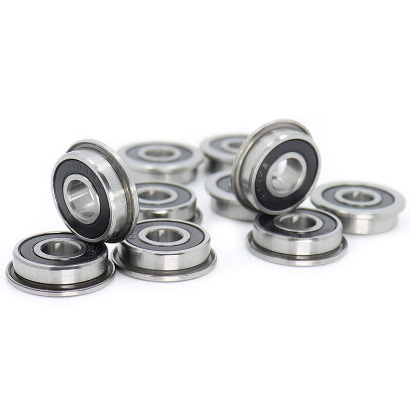 30Pcs F695-2RS Bearing 5X13x4mm Flanged Miniature Deep Groove Ball Bearings F695RS For VORON Mobius 2/3 3D Printer