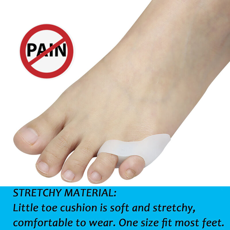 Pexmen-足の痛みの緩和のための小さなつま先の補正、ゲルピンキーつま先のセパレーターのスペーサー、カルラスコーンズとブリスターのプロテクター、2個、4個、10個