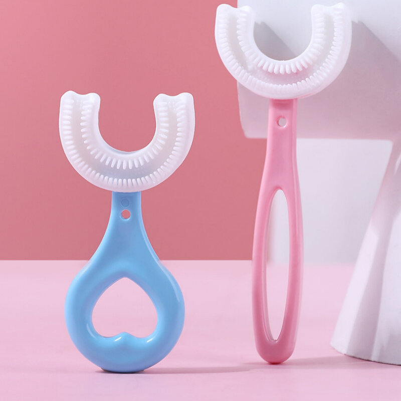 Bàn Chải Đánh Răng Trẻ Em 360 Độ Hình Chữ U Con Bàn Chải Đánh Răng Teethers Bàn Chải Cho Bé Silicon Trẻ Em Răng Chăm Sóc Răng Miệng Làm Sạch