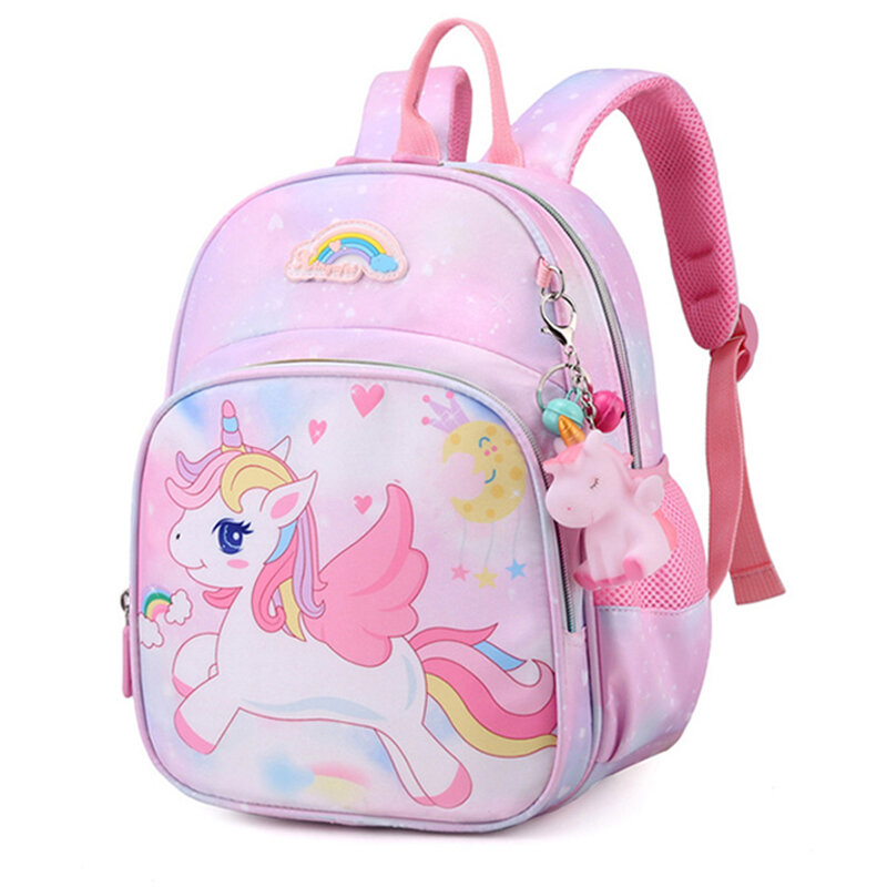 Ransel Unicorn Baru untuk Anak Perempuan Tas Sekolah Putri Merah Muda Kartun Tas Anak-anak Tas Buku TK Mochila Infantil Escolar