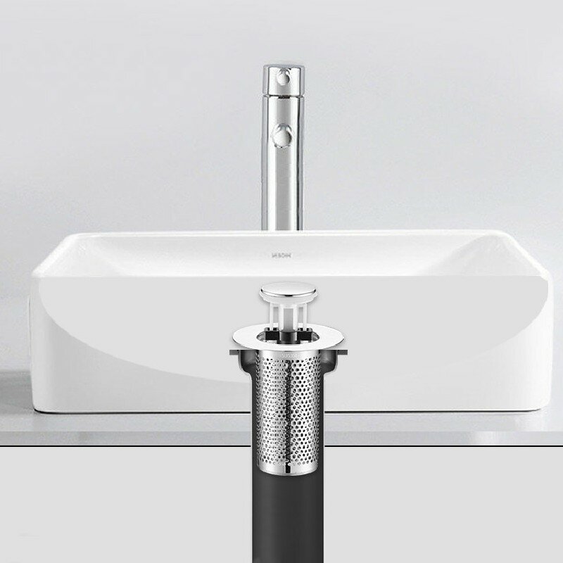 Multifunctional Floor Drain Filter Pop-Up Bounce Core Basin Drain Stopper Hair Catcher Shower Sink Strainer Bathroom Accessory