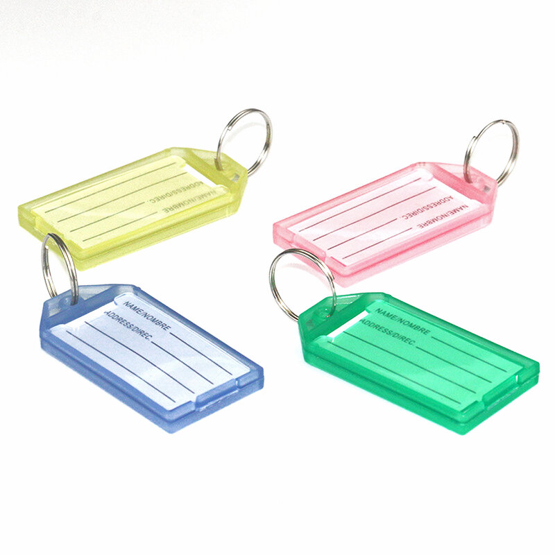 Keychain Name Tag Luggage Card Keyring Portable Key Chain Label Tote