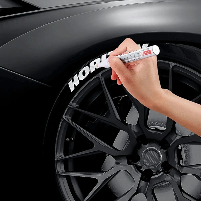 Impermeável Car Paint Pen, pneu de roda, pintura oleosa Mark, Auto borracha pneu do chão, Metal permanente pintura marcador, 1 peça