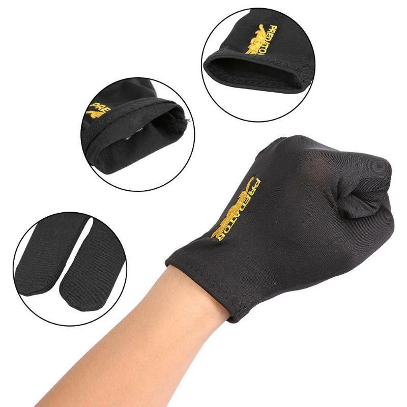 Guantes de billar inglés con bordado, manoplas para mano izquierda, tres dedos, lisos, accesorios para Bilardo, guantes sin dedos