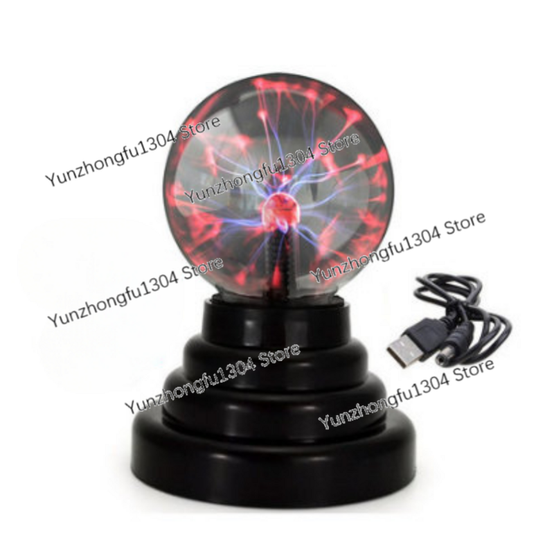 Electrostatic Induction Glow Plasma Ball 10-12 Inch Red Light Blue Light Science and Technology Museum Exhibition Ball