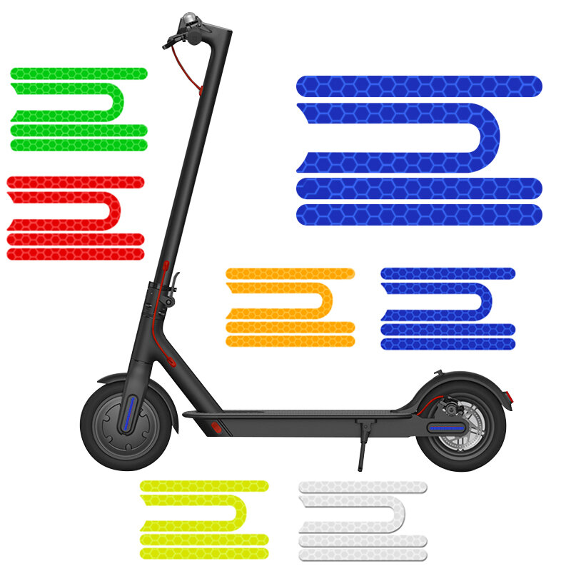 4Pcs/set Scooter Reflective Stickers For Xiaomi-Mijia M365 Pro Electric Scooter Reflector Waterproof PVC Scooter Accessories