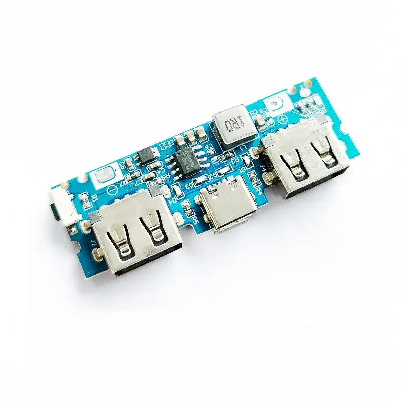 แบตเตอรี่ลิเธียม LED Dual USB 5V 2.4A Micro/Type-C USB แบตสำรอง18650ชาร์จโมดูลใหม่