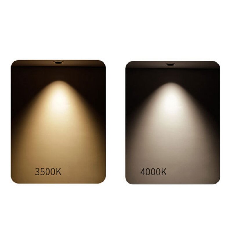 Anti-Glare LED COB Spotlight Dimmable Recessed Downlight 7W Aluminum Dining Room Office Bedroom Lighting Gun Black+White 4000K