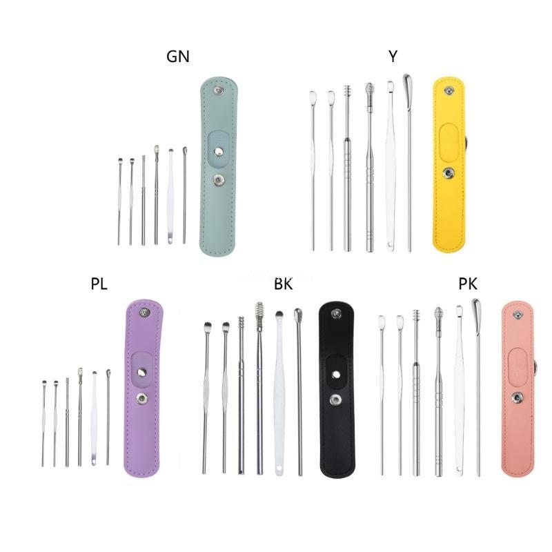 Ear Wax Removal set Ear Curette Ear Wax Remover Tool Earwax Removal set Storage Box Simple to Use Painless Ear Pick