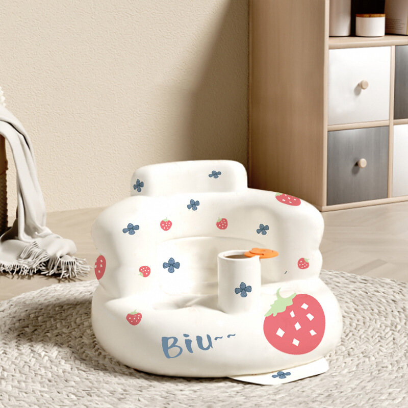 아기 팽창식 소파 어린이 퍼프 휴대용 목욕 의자, PVC 다기능 좌석 연습, 앉기 목욕 의자