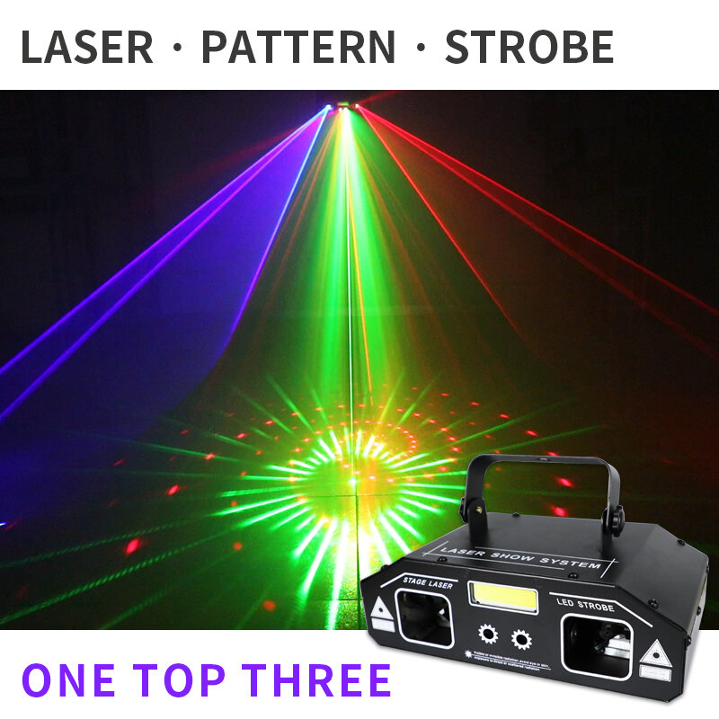 Buqu 3 em 1 scanner a laser lâmpada instrumento disco dj projetor dmx512 controlador barra de luz estágio especial ktv festa digitalização