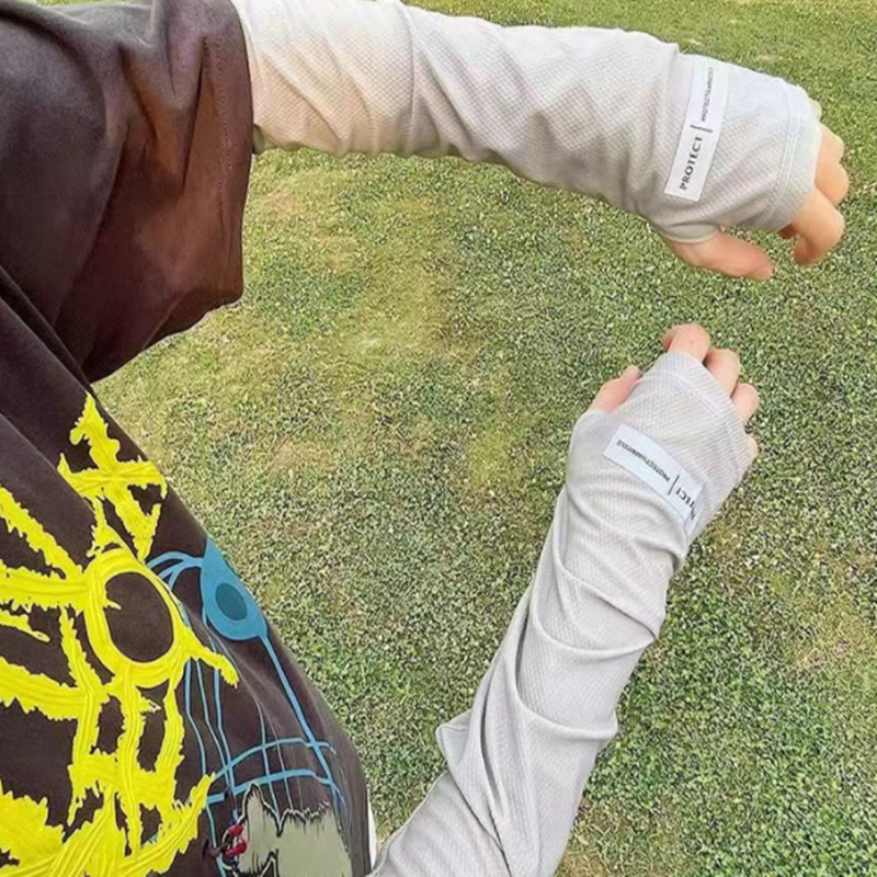 Rękawy z filtrem lodowym rękawy męskie duże rozmiary ochrona przeciwsłoneczna rękawy naramienne Outdoor Driving UV ochrona przed rękawy naramienne luźne rękawice