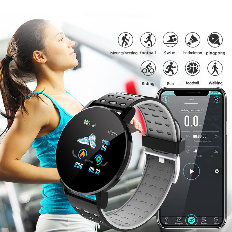 Reloj inteligente deportivo para niños, reloj Digital Led, resistente al agua, Monitor de ritmo cardíaco, rastreador de Fitness