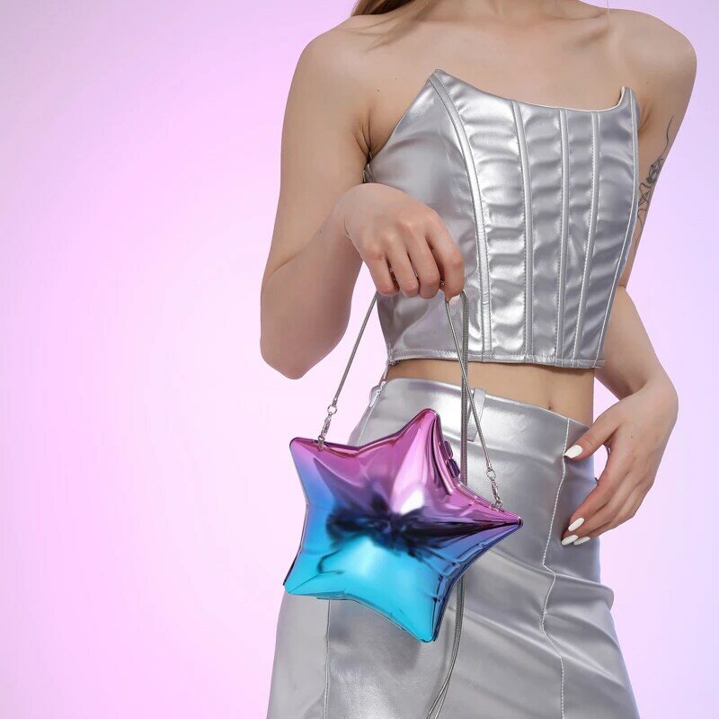 Акриловая сумка через плечо с блестящими звездами для женщин, модная женская маленькая сумка на плечо, женская дизайнерская роскошная сумка высокого качества, 2024