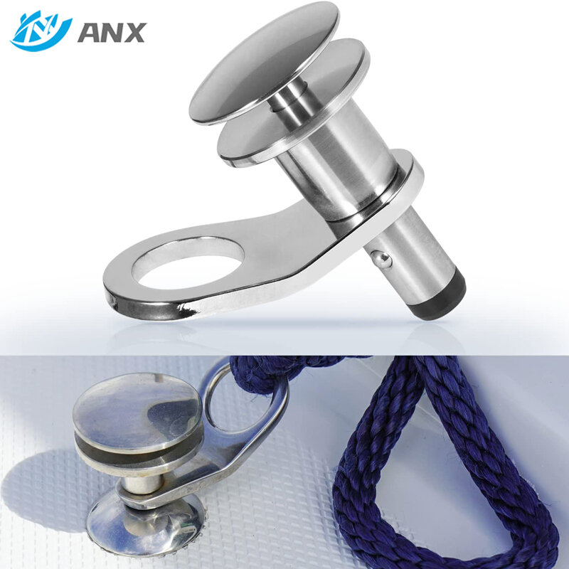 ANX Universal Quick Release Boat Fender Holder 316 Stainless Steel Mount Cleat Hook for 3/8 Inch Receiver Boat Accessories