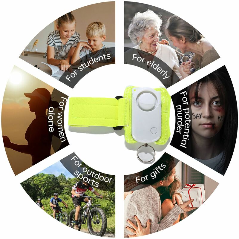 Auto-proteção Alarme Pessoal para Mulheres, Alarme de Pulso, Luz LED, Alto Decibel, Dispositivo de Segurança Anti-Perda das Mulheres, YY-705