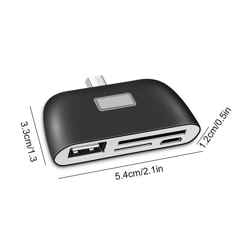 2 in 1 Micro Smart Card Reader USB 2.0 Data Transmission Fast Extender Replacement for Android 4.0 S6 Edge S5 S4 Mega