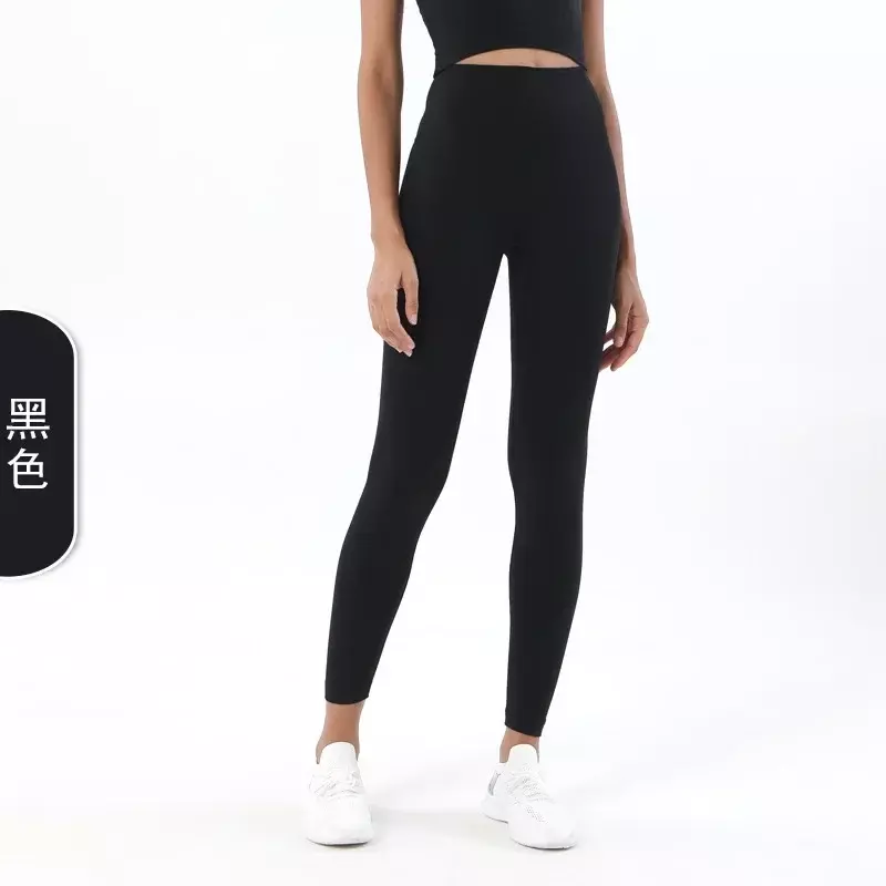 Nowa odzież spodnie do jogi Fitness spodnie sportowe kobiece spodnie z rekinem bioder z wysokim stanem za kolana elastyczne obcisłe spodnie.