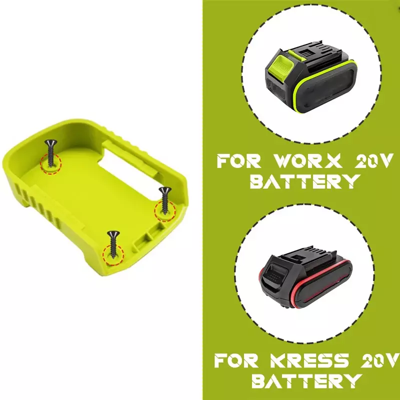 5/10pcs Battery Storage Rack Battery Holder Case For Kress for Worx 4pin 20V Battery Pylons Buckle Holder Wall Mount Dock Holder