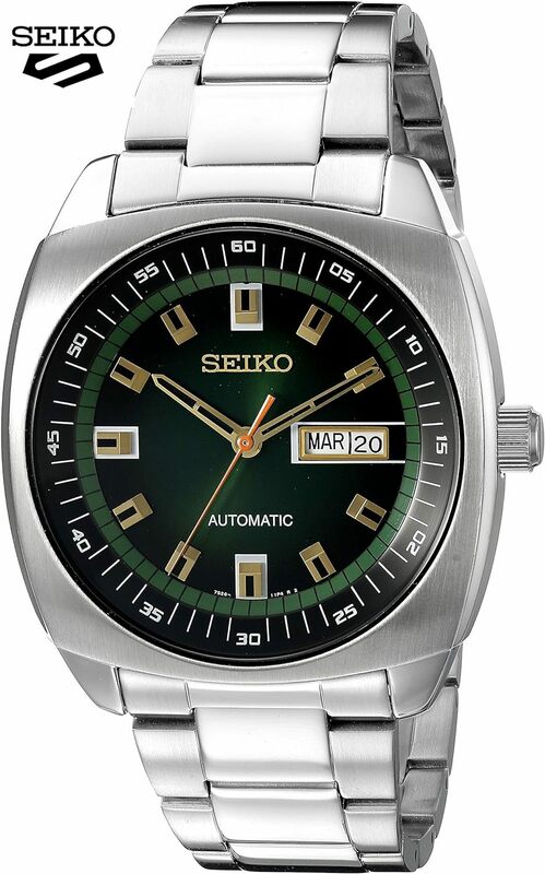 SEIKO-Relógio de pulseira de aço impermeável masculino, relógio de pulso automático, rotativo redondo, SNKM, série esportiva, original, 5