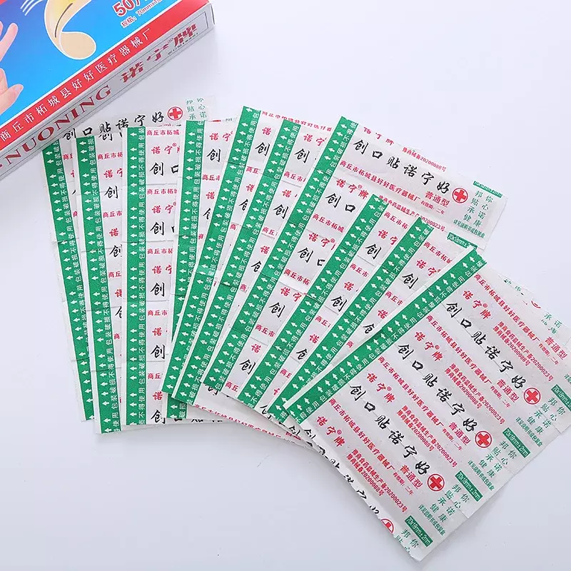 50pcs/set Hypoallergenic Non-woven Adhesive Plaster Bandage Breathable Wound Dressing Band aid First Aid Skin Care