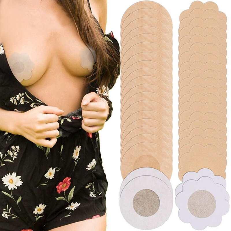 Nipple Cover Teat Hide Women Nipple Pasties Breast Petals Invisible Bra Padding Chest Sticker Patch Nipple Covers Stickers