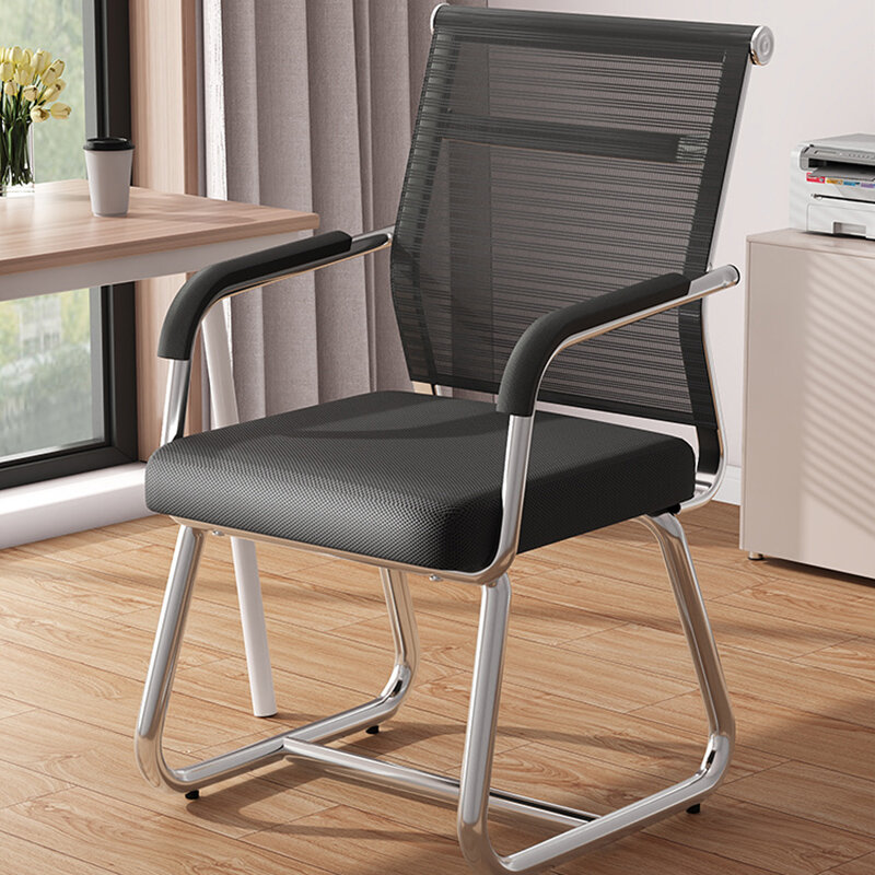 Deals Metal Meeting Chair Resistant Study Accent Party Desk Chair Black Study Silla Oficina Baratas Office Furniture OK50YY