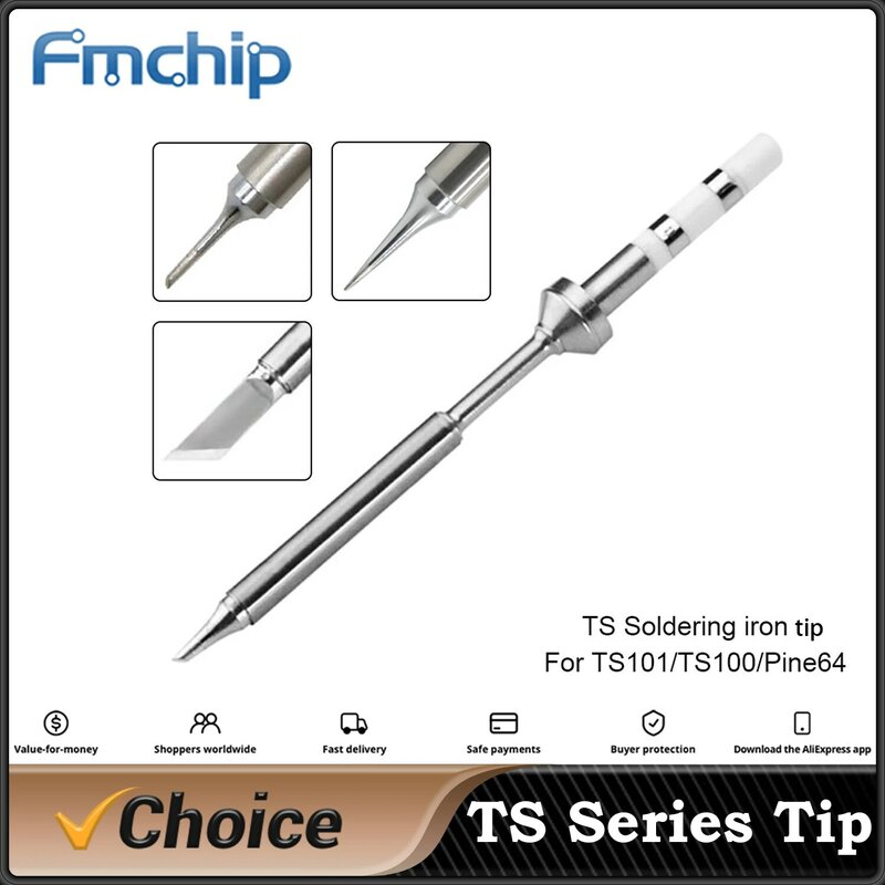 Pine64 TS100 TS101 punte per saldatore sostituzione vari modelli di punta per saldatore elettrico Pinecil serie TS BC2 ILS C4 KU
