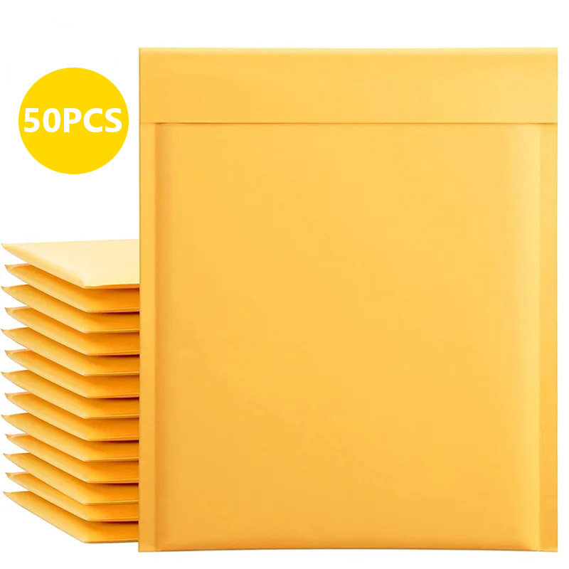 50 sztuk/partia kopert z bąbelkami z papieru pakowego o różnych specyfikacjach wyściełane koperty wysyłkowe z torebką bąbelkową