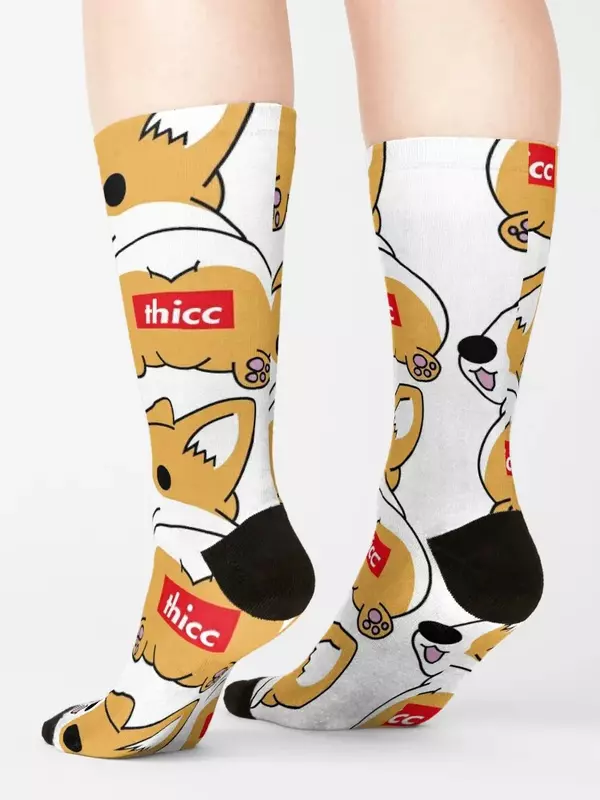 Носки Thicc Corgi, цветные носки, подарочные носки для девочек и мужчин