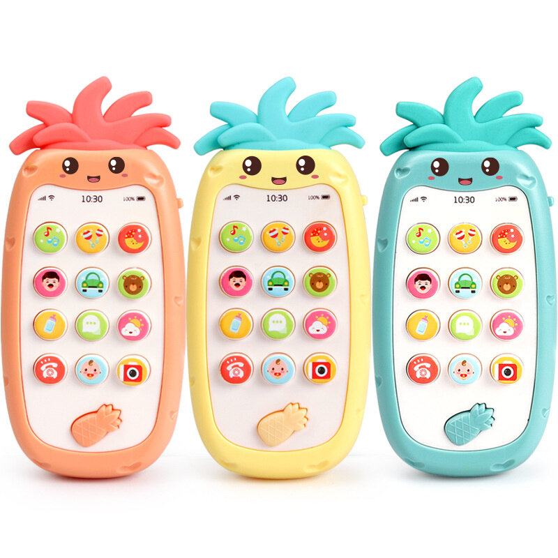 Yu'erbao-어린이용 휴대폰 장난감, 0-1 세 남아용 여아용, 조기 교육, 음악, Bittable, 아날로그 휴대폰