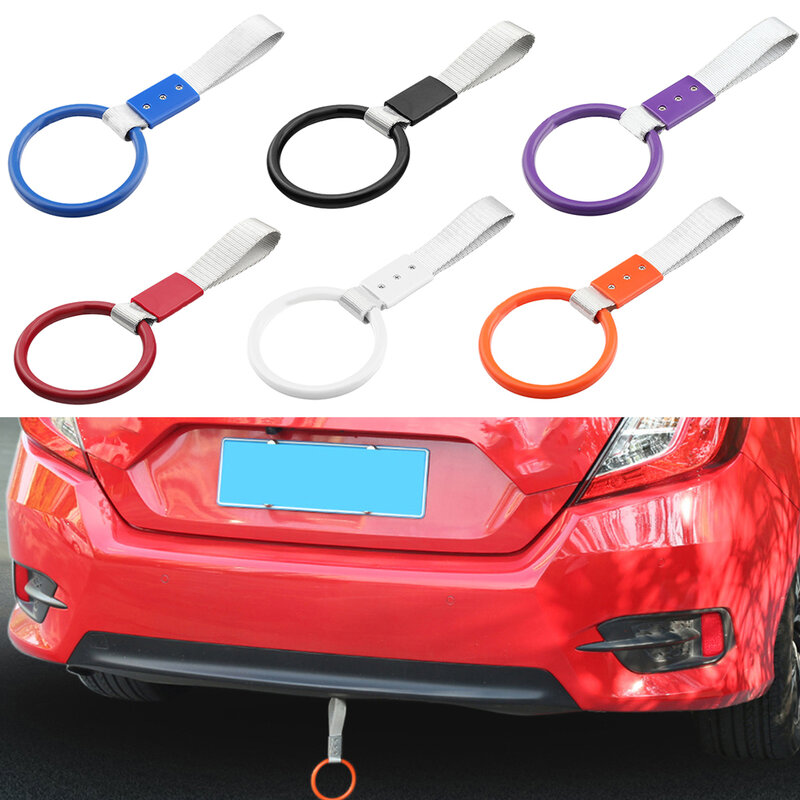 Anillo de tracción de mano de cinturón de electricidad estática para coche, accesorio decorativo, anillo colgante, anillo de parachoques trasero