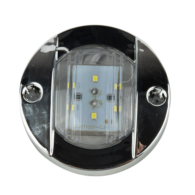 Indicatore luminoso di poppa rotondo impermeabile bianco 147LM 1 pz accessori ABS luce di cortesia blu/bianca DC12V LED