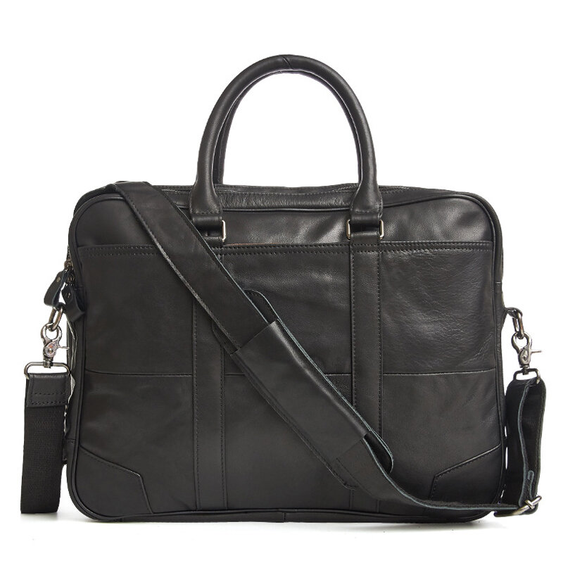 Männer Echt leder Business-Tasche 15.6 "Laptop-Tasche Aktentaschen Tasche Mann Messenger Umhängetaschen Schulter Handtaschen für Dokumente