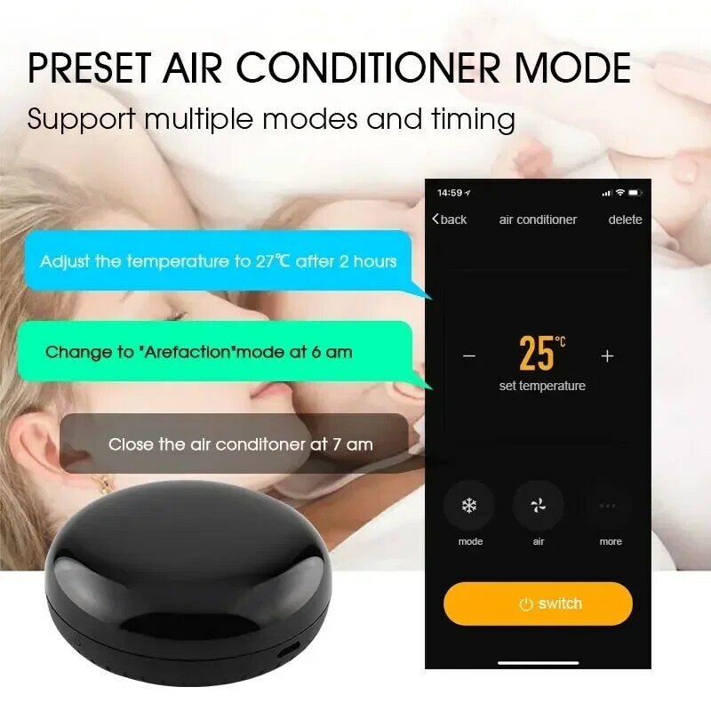MOES Tuya Remote Control WiFi IR untuk AC TV Smart Home Remote Control Universal Inframerah untuk Alexa Google Home