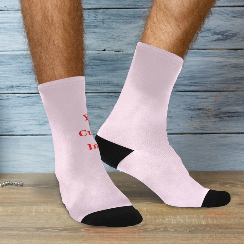 Новые осенние и зимние носки женские чулки с логотипом на заказ хлопковые носки индивидуальные модные прямые модные носки