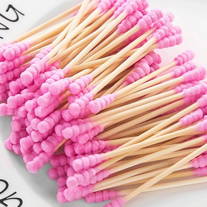 100pcs/200PCS Bamboo Cotton Swab Wood Sticks Soft Cotton Buds cleaning of ears Tampons Microbrush Cotonete pampons Health Beauty