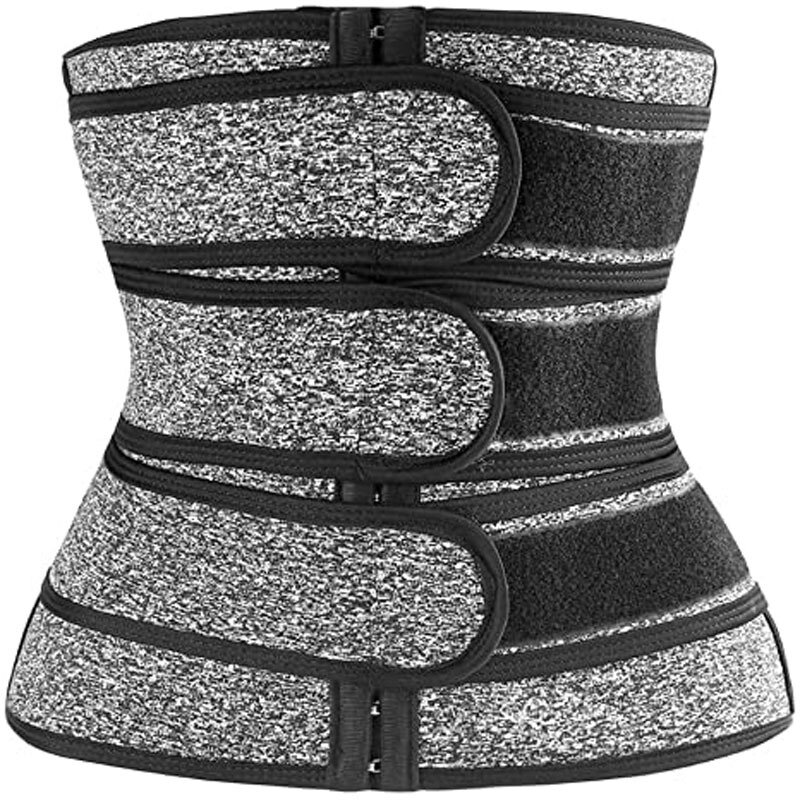 Mulheres Látex Cintura Cincher Trainer Zipper/Breasted Triple Bandas Estável Espartilho Trimmer Cinto Apertado Compressão Barriga Controle Corpo