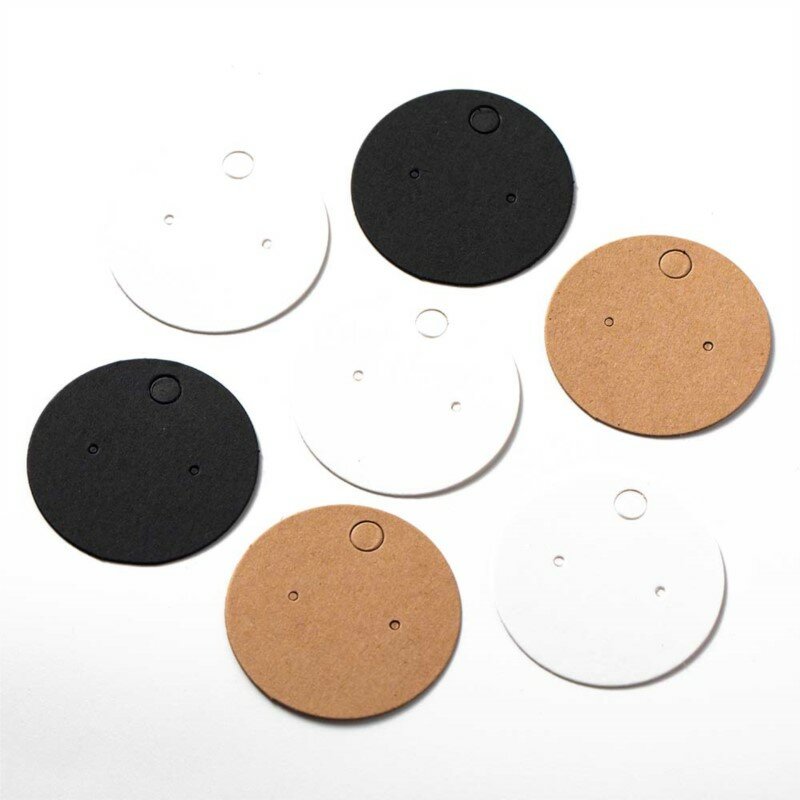 100pcs Cardboard Earring Display Card Paperboard Jewelry Label Hanging for Entrepreneurship Selling Small Businesses Packaging