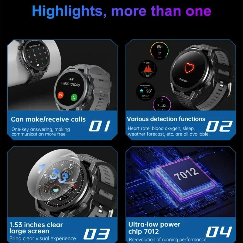 Smart Watch N18 1.53 Inch Bluetooth Calling Earphone TWS 2-in-1 Dual Headset 4G Large Memory Local Music Headphone Smartwatch