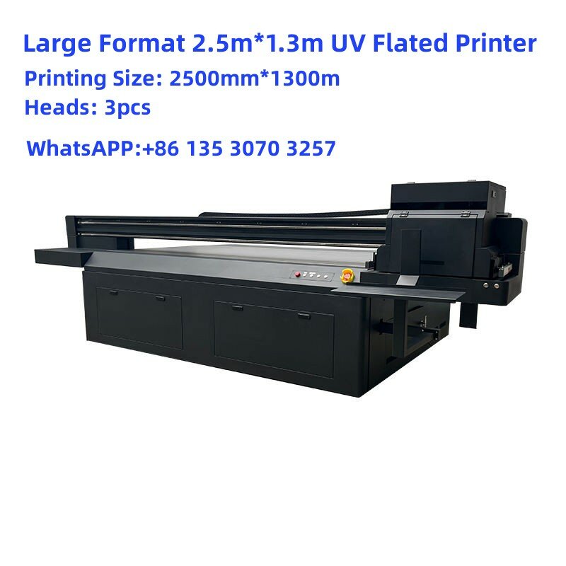 Цифровая Струйная печатная машина 2513, УФ принтер, большой формат для стекла, дерева, металла, ПВХ, акрила