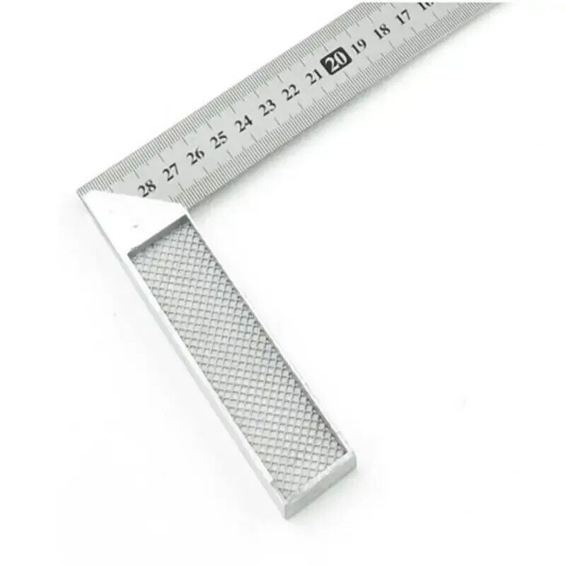 Mango de aluminio de 250/300mm con escala de acero inoxidable, regla cuadrada de Ángulo de medición recto