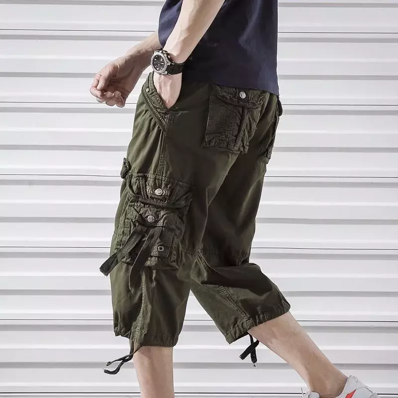 Krótkie spodnie bermudy dla mężczyzn na kolanach i moro walka długie męskie szorty Cargo luksusowy projektant Homme nowe w 2024 modzie darmowa wysyłka