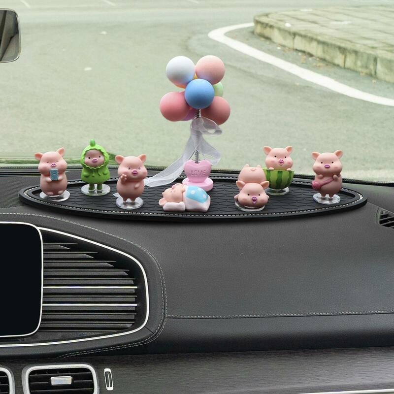 Mini figurki świnki zestaw dekoracje na deskę rozdzielczą samochodu do salonu stołowego
