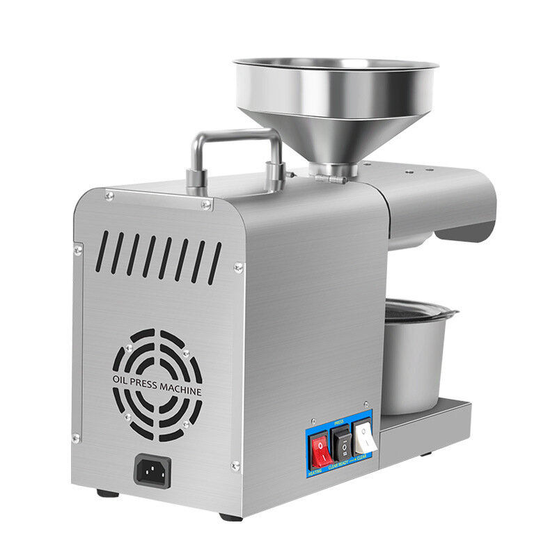 820W Automatische Olie-Extractor Roestvrijstalen Oliepersmachine Voor Koude/Hete Squeeze Verwarming