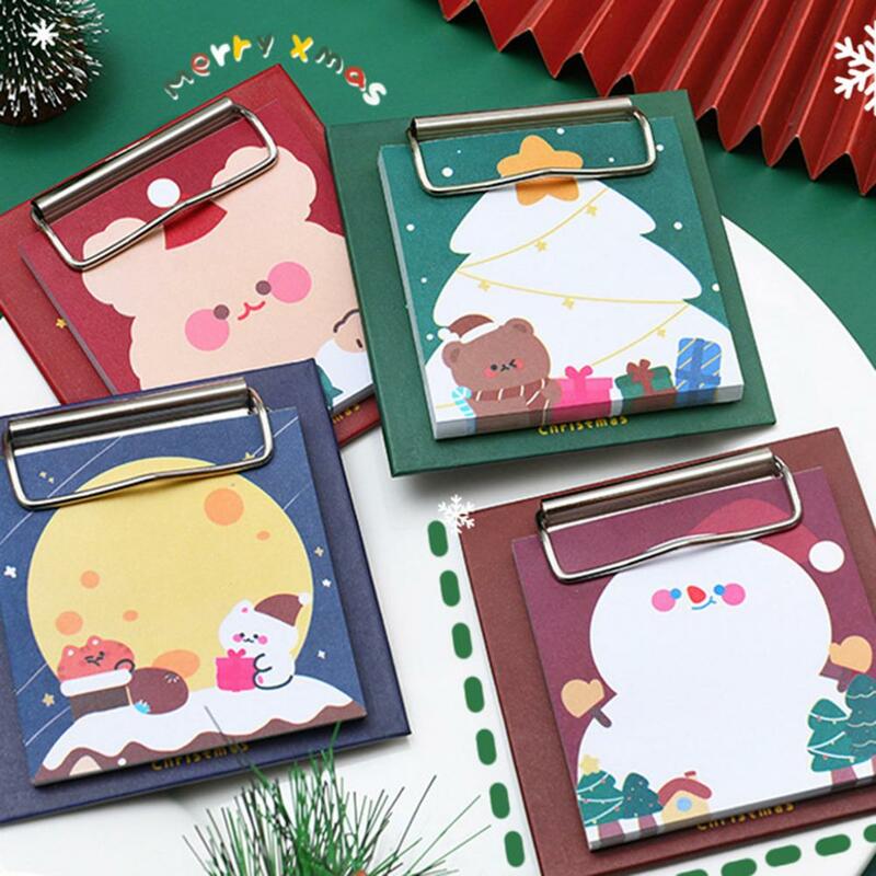 Office Notepad  Useful Multi-functional Multiple Styles  Xmas Cute Santa Snowman Memo Notepad for Home