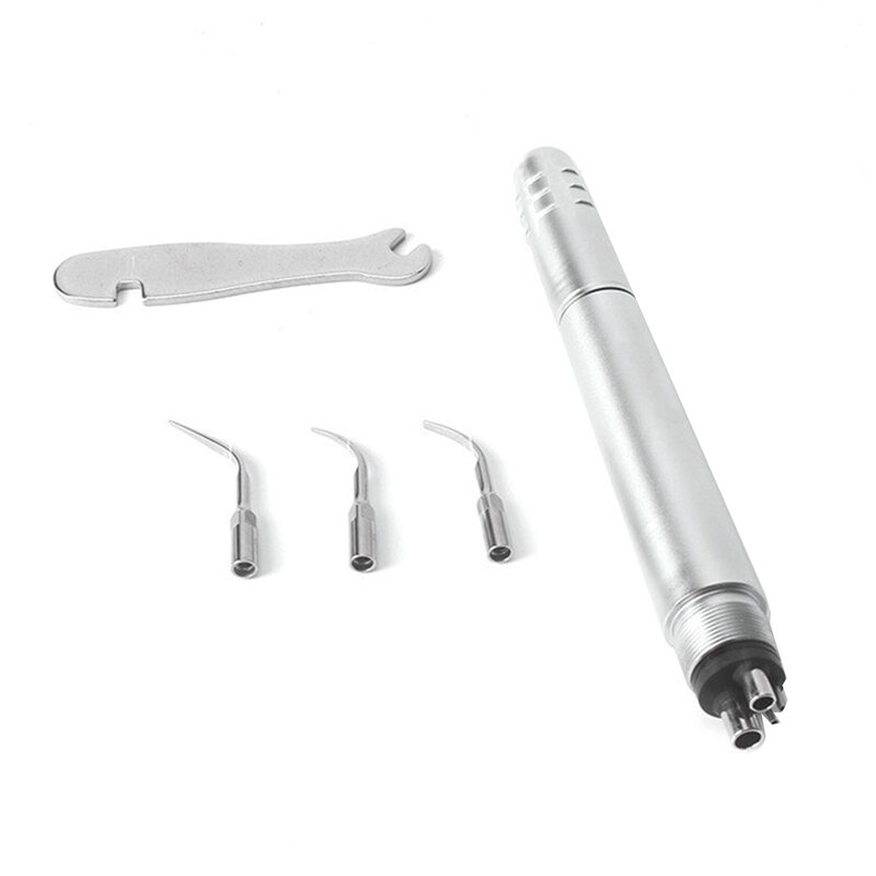 Стоматологический ультразвуковой наконечник для воздушного скалера, 3 наконечника, инструменты для полировки, отбеливания зубов, 2 отверстия