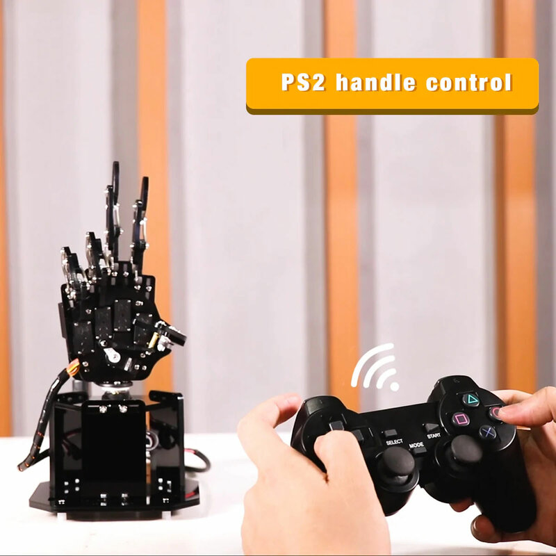 Hiwonder 로봇 손 생체 공학 로봇, 체성감각 오픈 소스 uHand2.0 아두이노, STM32 프로그래밍